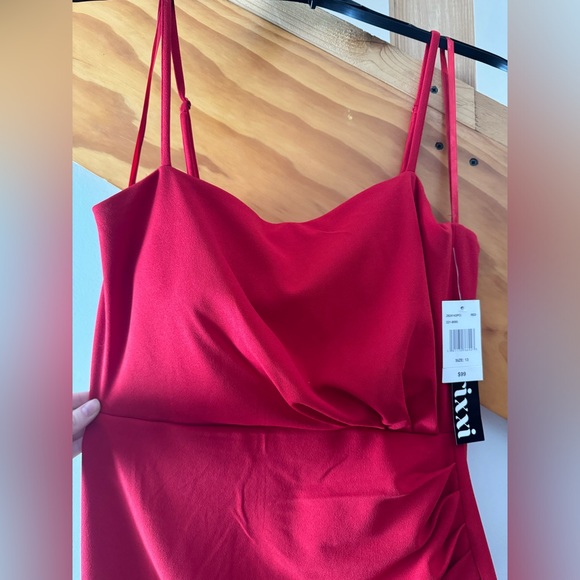 Red Prom Dress with a Slit - Picture 5 of 7